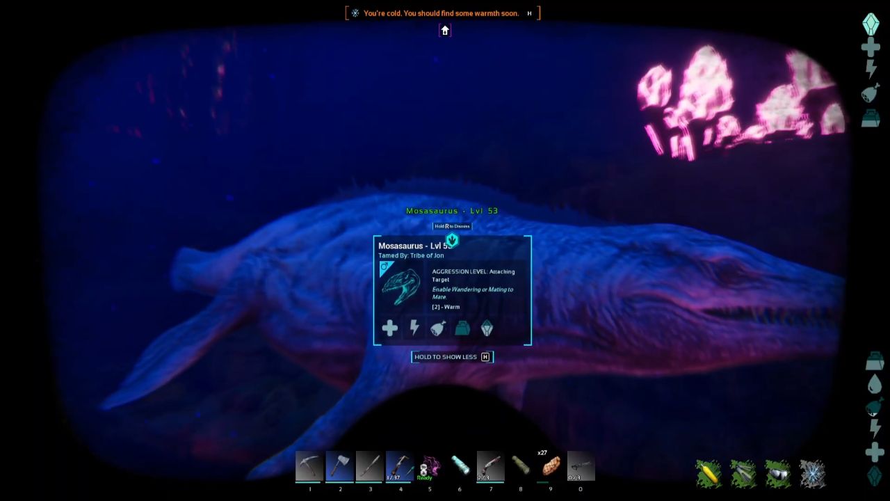 ARK Survival Ascended, PC, Gameplay, How To Tame Mosasaurus Easily, Screenshot, NoobFeed